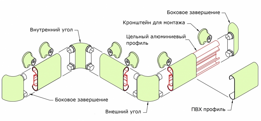Поручень отбойник HR-142